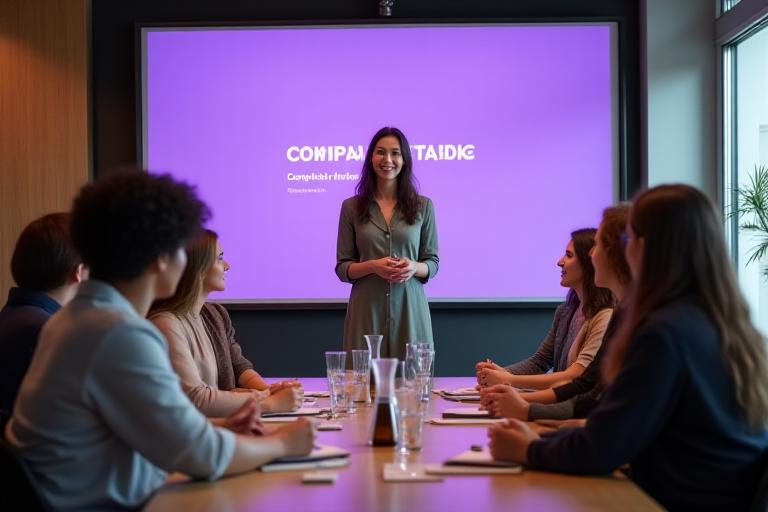Loom and Leaf Wellness team conducting a hydration seminar at a Melbourne tech startup